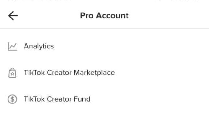 TikTok Creator Fund in Pro Account